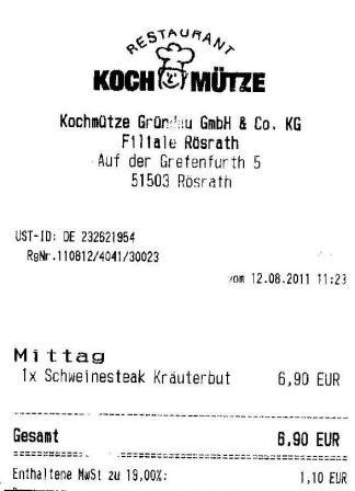 cotd Hffner Kochmtze Restaurant